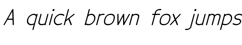 Preview of Tecnico FinoInclinado font