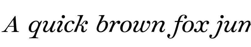 Preview of Temeraire Italic font