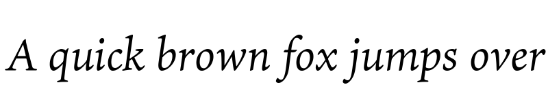 Preview of Ten Oldstyle VF Italic font