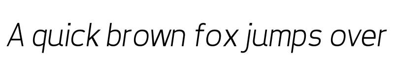 Preview of Tepeno Sans Light Italic font