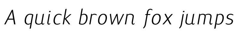 Preview of Terra Sans Italic font