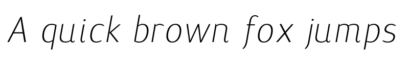 Preview of Terra Sans Light Italic font