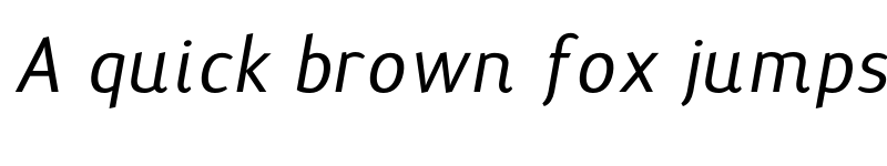 Preview of Terra Sans Medium Italic font