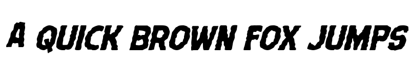 Preview of Terror Babble Staggered Italic Italic font