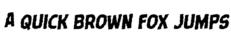 Preview of Terror Babble Staggered Rotalic Italic font