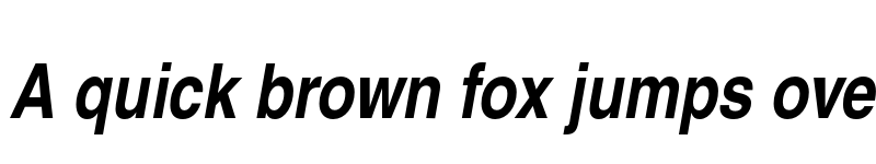 Preview of TeX Gyre Heros Cn Bold Italic font