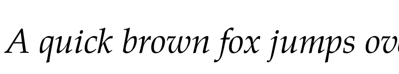 Preview of TeX Gyre Pagella Italic font