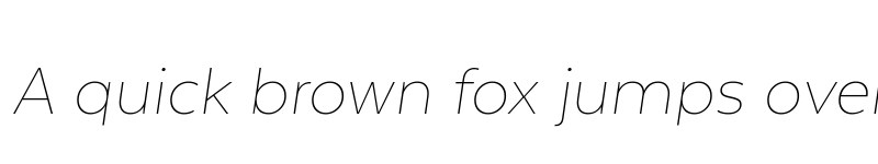 Preview of Texta Thin Italic font