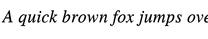 Preview of TGRoman Italic font