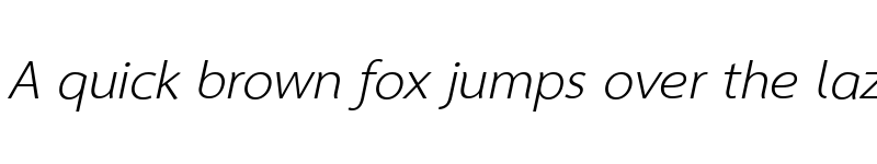 Preview of TH Sarabun New Italic font