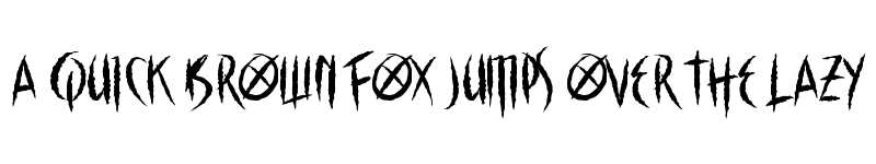 Preview of The Claws Regular font