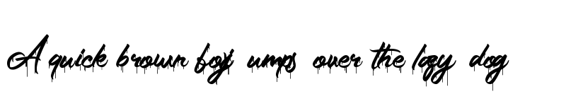 Preview of The Gunslinger Waterdrop Regular font