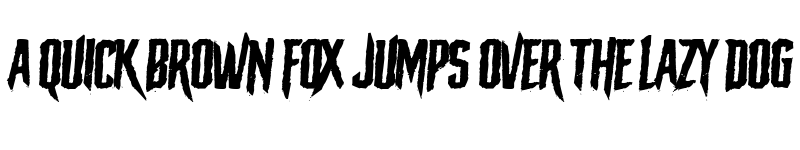 Preview of The Macabre Regular font