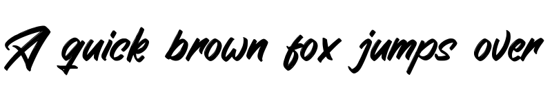 Preview of The Saxibrush Regular font