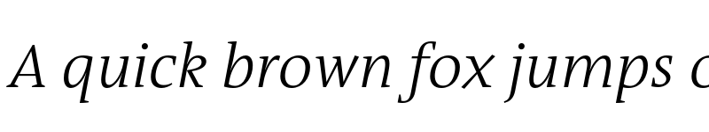Preview of TheAntiquaB Trial W3 Light Italic font