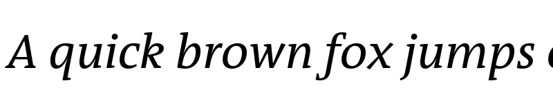 Preview of TheAntiquaB Trial W5 Plain Italic font