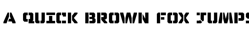 Preview of Thedus Stencil Condensed font