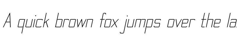 Preview of TheMatic Light Italic font