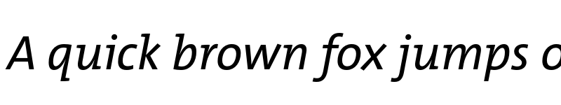 Preview of TheMix Trial Plain Italic font