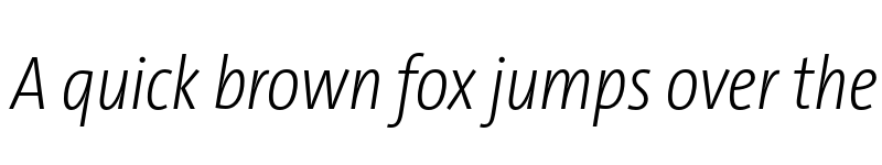 Preview of TheSans Cd Trial ExtraLight Italic font