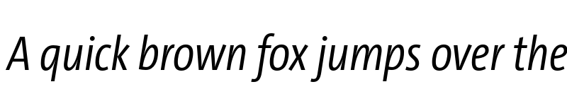 Preview of TheSans Cd Trial SemiLight Italic font