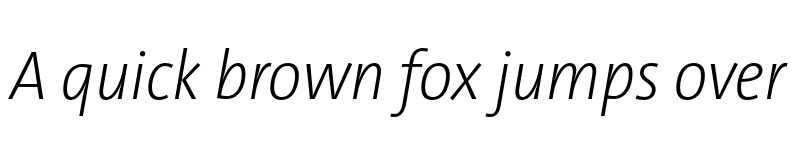 Preview of TheSans SCd Trial ExtraLight Italic font