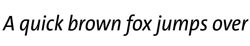 Preview of TheSans SCd Trial Plain Italic font