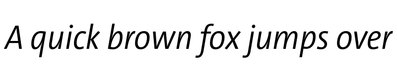 Preview of TheSans SCd Trial SemiLight Italic font