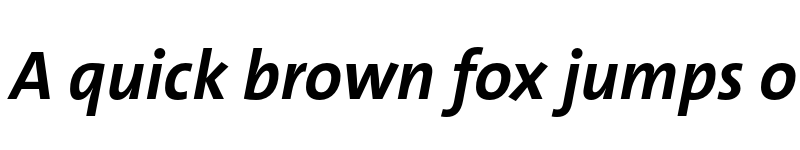 Preview of TheSans Trial Bold Italic font