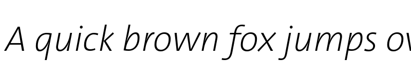 Preview of TheSans Trial ExtraLight Italic font