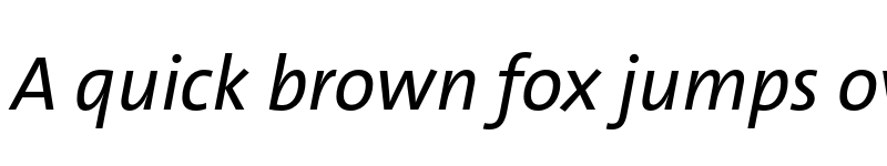 Preview of TheSans Trial Plain Italic font