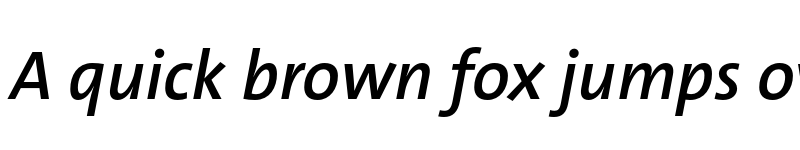 Preview of TheSans Trial SemiBold Italic font