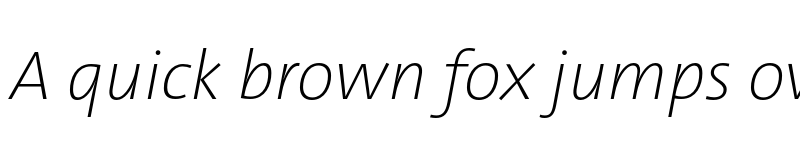 Preview of TheSans Trial UltraLight Italic font