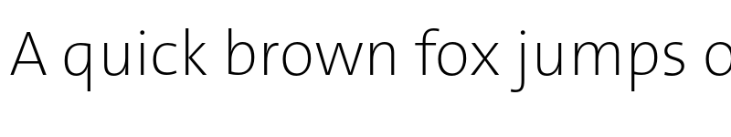 Preview of TheSans UltraLight font