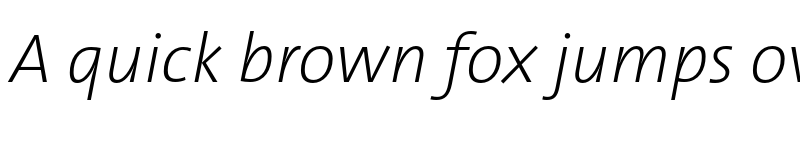 Preview of TheSansB W2 ExtraLight Italic font