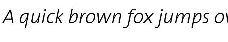 Preview of TheSansB W3 Light Italic font