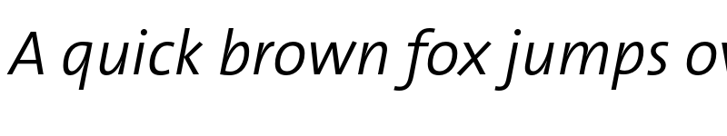 Preview of TheSansB W4 SemiLight Italic font