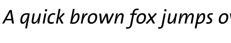 Preview of TheSansB W5 Plain Italic font