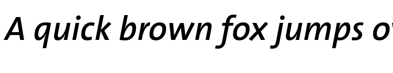 Preview of TheSansB W6 SemiBold Italic font