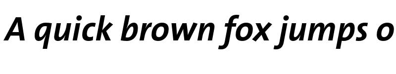 Preview of TheSansB W7 Bold Italic font