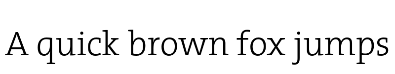 Preview of TheSerif Light font