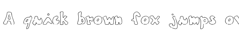 Preview of TheShyFamilyoutlinefont Medium font