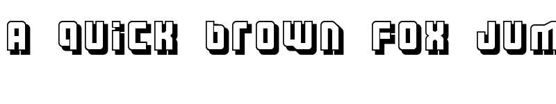 Preview of Three the Hard way shadowed Regular font