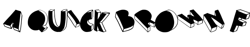 Preview of threed filled Regular font