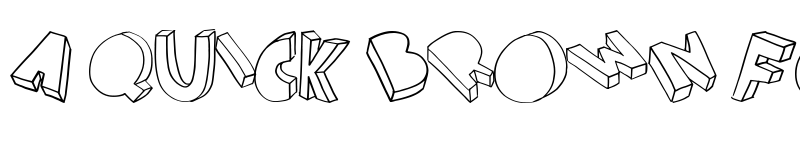 Preview of threed Regular font