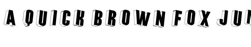 Preview of ThreeDimRightwards Regular font