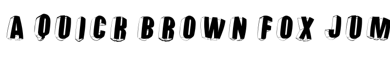 Preview of ThreeDimRightwardsRound Regular font