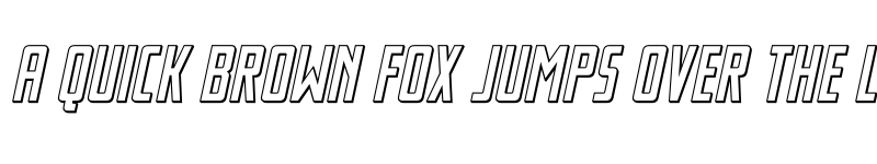 Preview of Thunder Nova 3D Semi-Italic Regular font