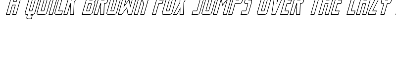 Preview of Thunder Nova Outline Italic Regular font
