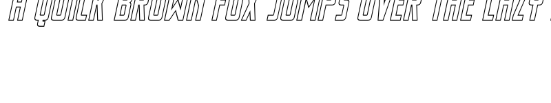 Preview of Thunder Nova Outline Semi-Ital Regular font
